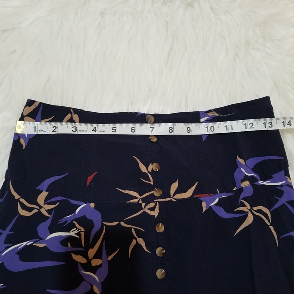 COPY - MAEVE ANTHROPOLOGIE Blue Bohemian Asymmetrical Midi Skirt SIZE 0P. - Picture 13 of 17